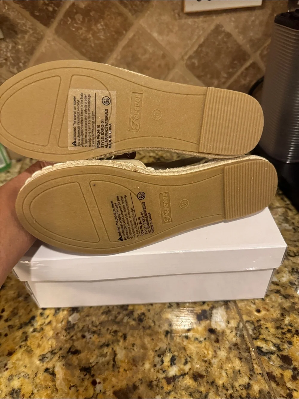 Forever 21 Cream Espadrille Ankle-Strap Flats
